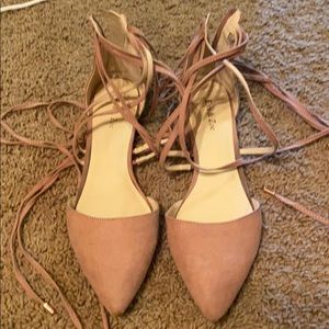 Eva and Zoe lace up flats